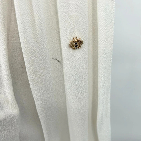 Maje Loust Bee Embellished Blouse Ecru Cream Size‎ 2 US Medium - Picture 6 of 11